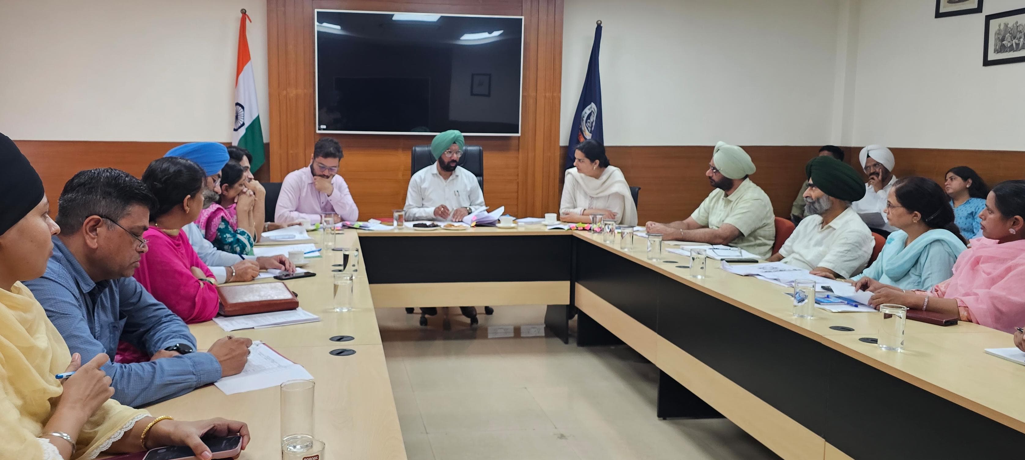 Punjab State Backward Classes Commission Chairman of Meeting with officials by Malkit Singh Thind